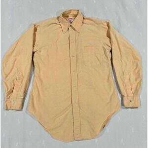 Brooks Brothers Makers Mens 15-3 Peach Cotton Oxford Button Down Shirt Vintage